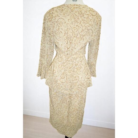 Vintage Sheena Fashions Lace-Up Midi Dress – Made in USA – Size Large - Picture 5 of 8